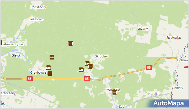 mapa Skroblaki, Skroblaki na mapie Targeo