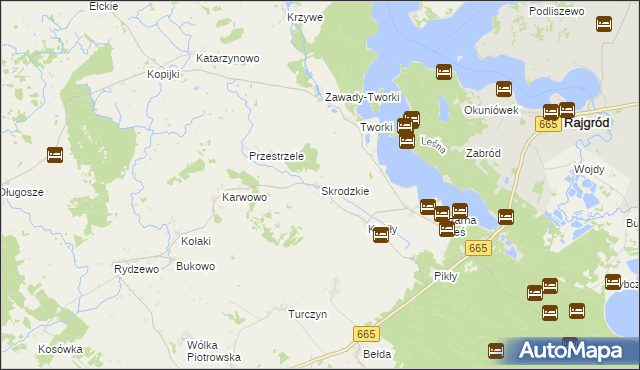 mapa Skrodzkie, Skrodzkie na mapie Targeo