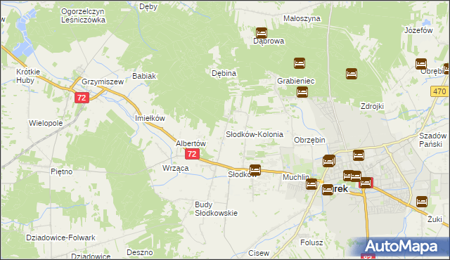 mapa Słodków-Kolonia, Słodków-Kolonia na mapie Targeo