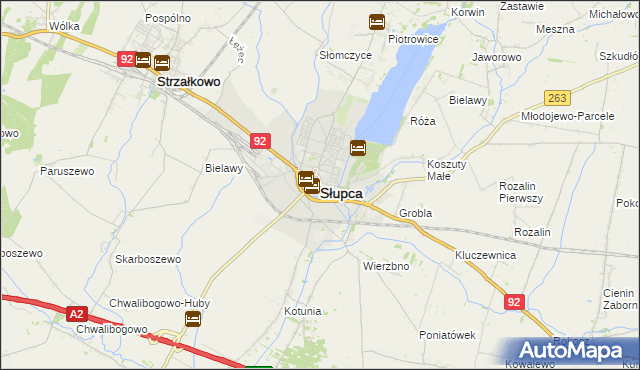 mapa Słupca, Słupca na mapie Targeo