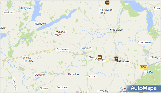 mapa Słupnica, Słupnica na mapie Targeo