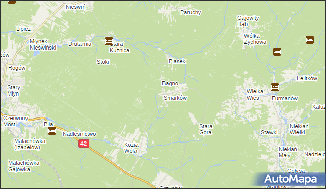 mapa Smarków, Smarków na mapie Targeo