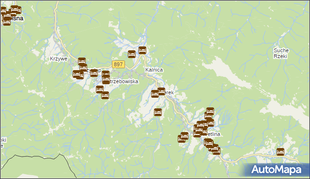 mapa Smerek, Smerek na mapie Targeo