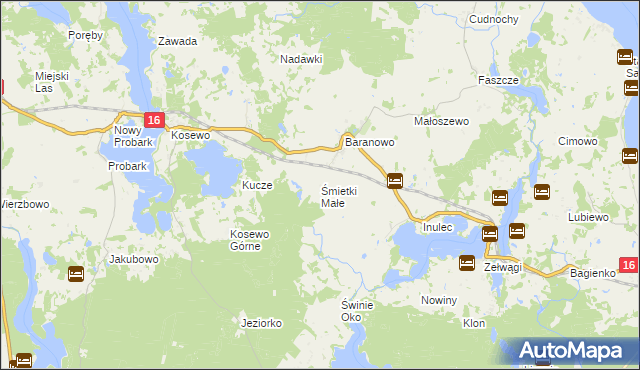 mapa Śmietki Małe, Śmietki Małe na mapie Targeo