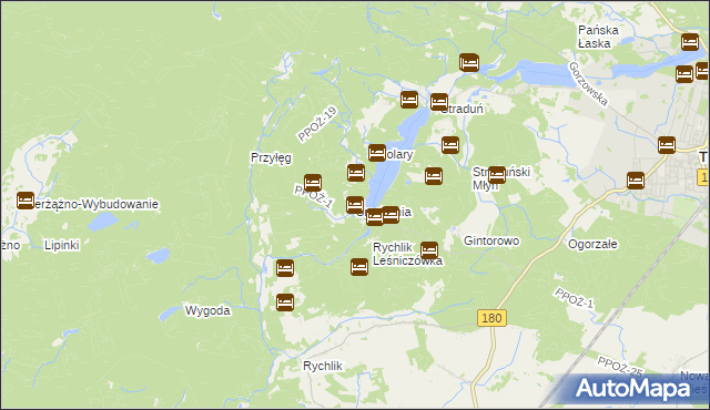 mapa Smolarnia gmina Trzcianka, Smolarnia gmina Trzcianka na mapie Targeo