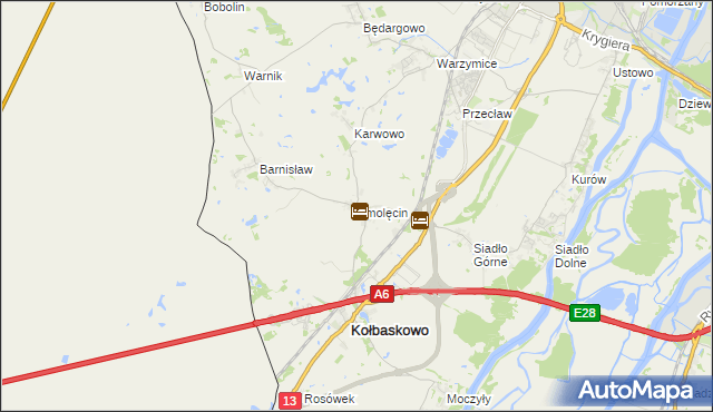 mapa Smolęcin gmina Kołbaskowo, Smolęcin gmina Kołbaskowo na mapie Targeo