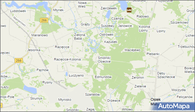 mapa Smólniki Osieckie, Smólniki Osieckie na mapie Targeo