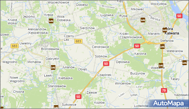 mapa Sobików, Sobików na mapie Targeo