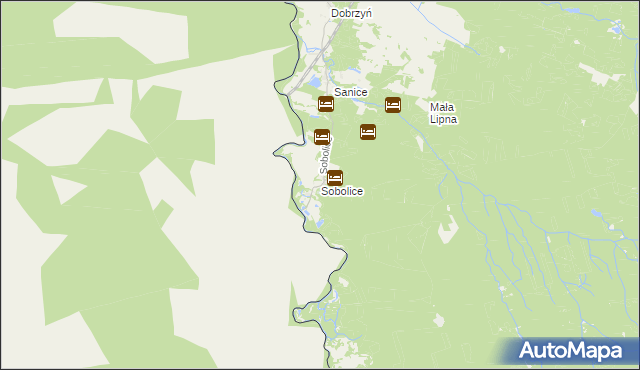 mapa Sobolice gmina Przewóz, Sobolice gmina Przewóz na mapie Targeo