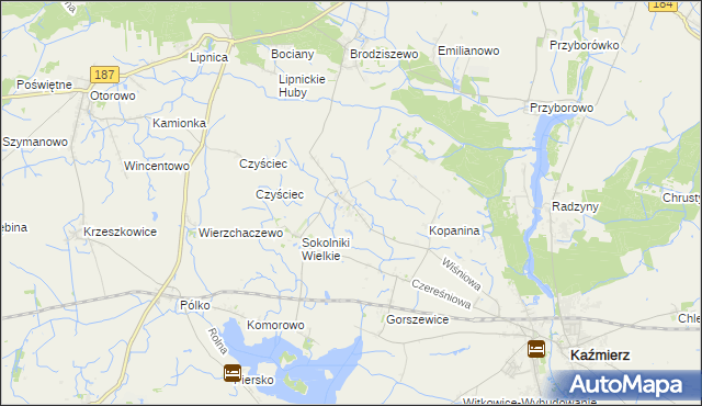 mapa Sokolniki Małe, Sokolniki Małe na mapie Targeo