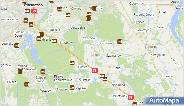 mapa Solec gmina Góra Kalwaria, Solec gmina Góra Kalwaria na mapie Targeo