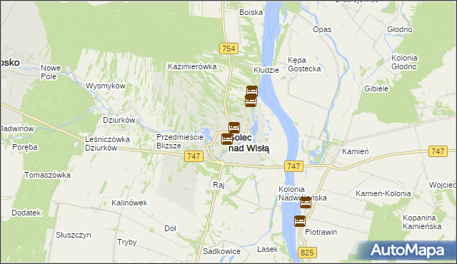 mapa Solec nad Wisłą, Solec nad Wisłą na mapie Targeo