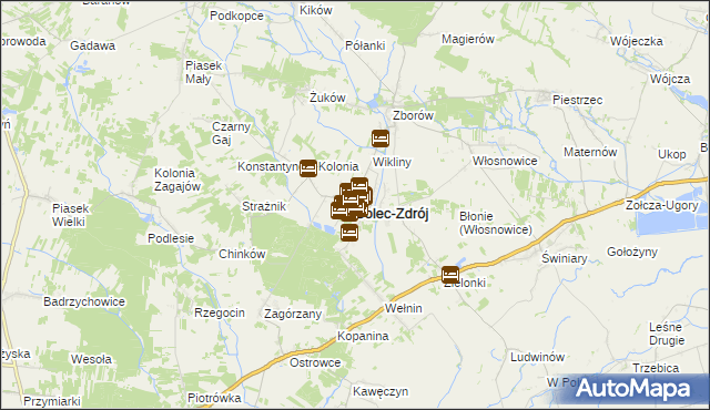 mapa Solec-Zdrój, Solec-Zdrój na mapie Targeo