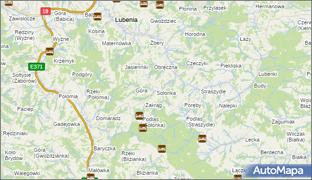 mapa Sołonka, Sołonka na mapie Targeo