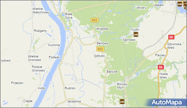 mapa Sołtyski, Sołtyski na mapie Targeo