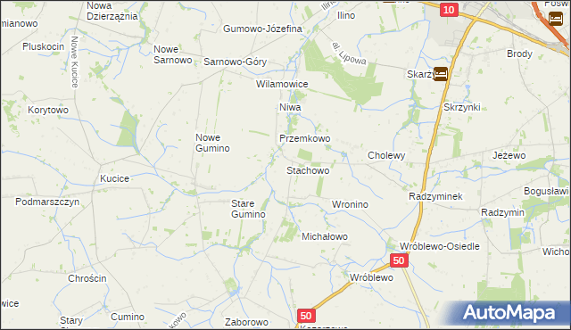 mapa Stachowo gmina Naruszewo, Stachowo gmina Naruszewo na mapie Targeo
