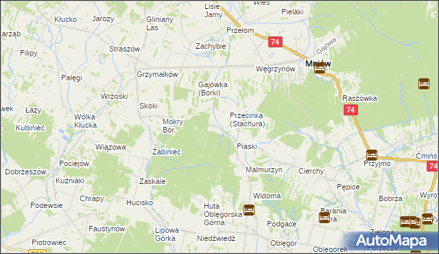 mapa Stachura, Stachura na mapie Targeo