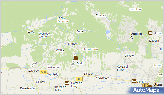 mapa Stanisławów gmina Stare Babice, Stanisławów gmina Stare Babice na mapie Targeo