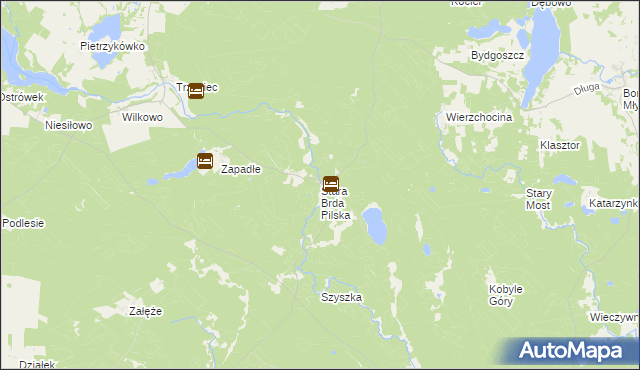 mapa Stara Brda Pilska, Stara Brda Pilska na mapie Targeo