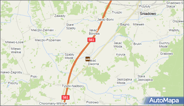 mapa Stara Jakać, Stara Jakać na mapie Targeo