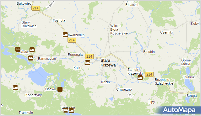 mapa Stara Kiszewa, Stara Kiszewa na mapie Targeo