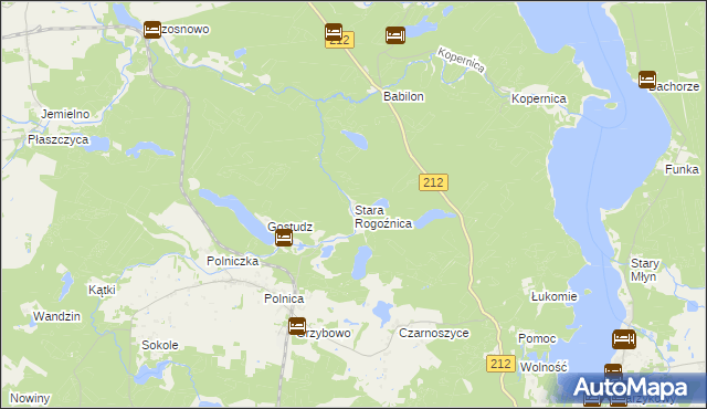 mapa Stara Rogoźnica, Stara Rogoźnica na mapie Targeo