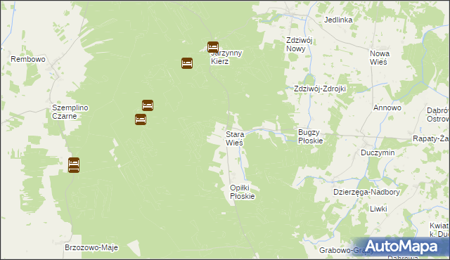 mapa Stara Wieś gmina Chorzele, Stara Wieś gmina Chorzele na mapie Targeo