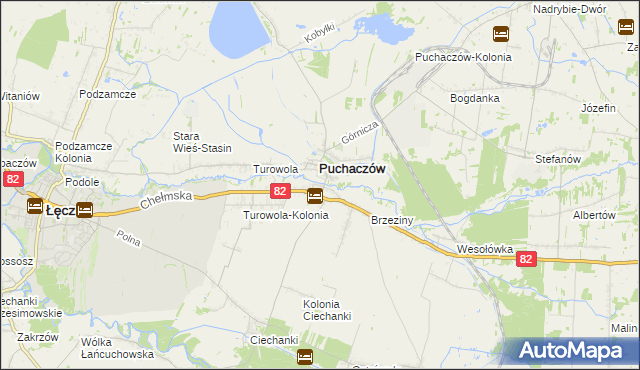 mapa Stara Wieś gmina Puchaczów, Stara Wieś gmina Puchaczów na mapie Targeo