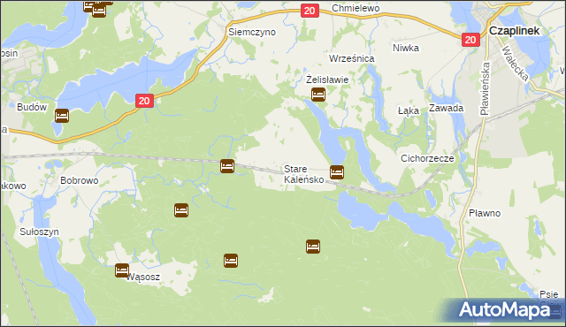 mapa Stare Kaleńsko, Stare Kaleńsko na mapie Targeo