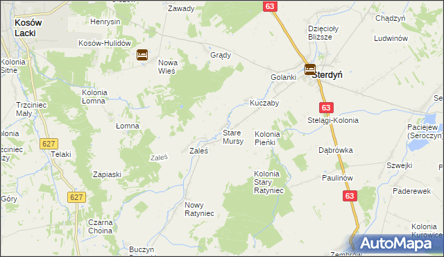 mapa Stare Mursy, Stare Mursy na mapie Targeo