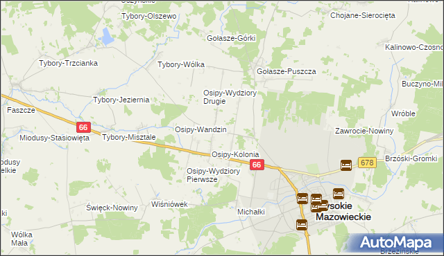 mapa Stare Osipy, Stare Osipy na mapie Targeo