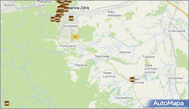 mapa Starkówek, Starkówek na mapie Targeo