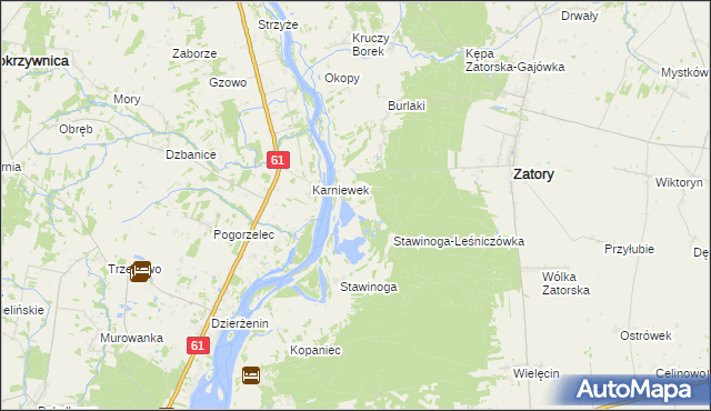 mapa Stawinoga-Rybakówka, Stawinoga-Rybakówka na mapie Targeo