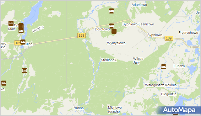 mapa Stebionek, Stebionek na mapie Targeo