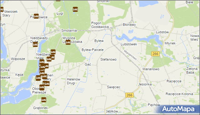 mapa Stefanowo gmina Sompolno, Stefanowo gmina Sompolno na mapie Targeo