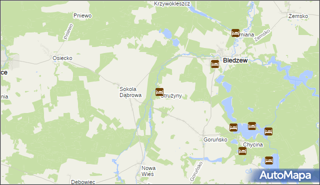 mapa Strużyny, Strużyny na mapie Targeo