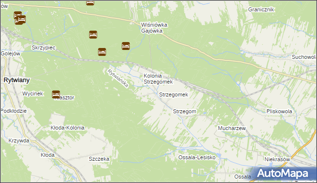 mapa Strzegomek, Strzegomek na mapie Targeo