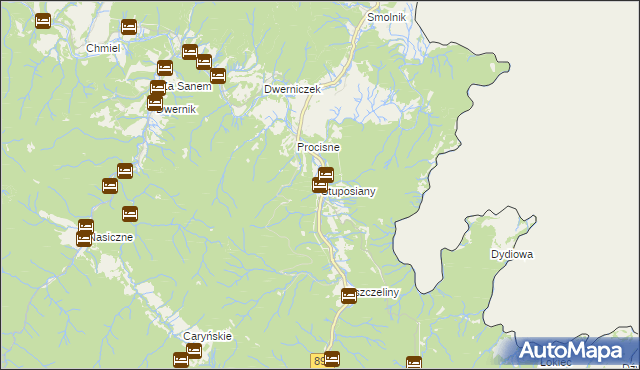 mapa Stuposiany, Stuposiany na mapie Targeo