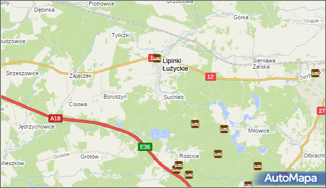 mapa Suchleb, Suchleb na mapie Targeo