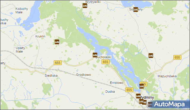 mapa Sucholaski, Sucholaski na mapie Targeo