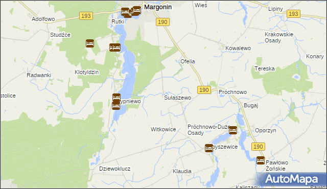 mapa Sułaszewo, Sułaszewo na mapie Targeo