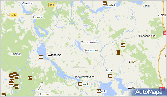 mapa Świdrówko, Świdrówko na mapie Targeo