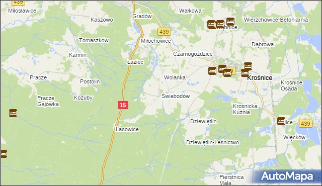 mapa Świebodów, Świebodów na mapie Targeo