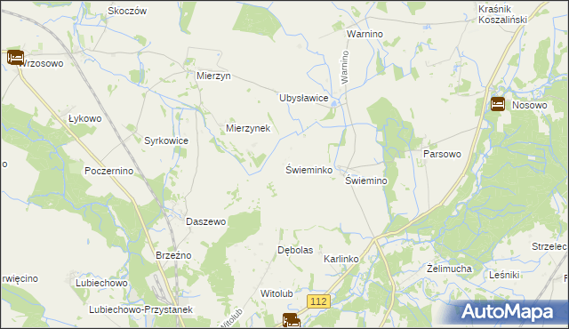 mapa Świeminko, Świeminko na mapie Targeo