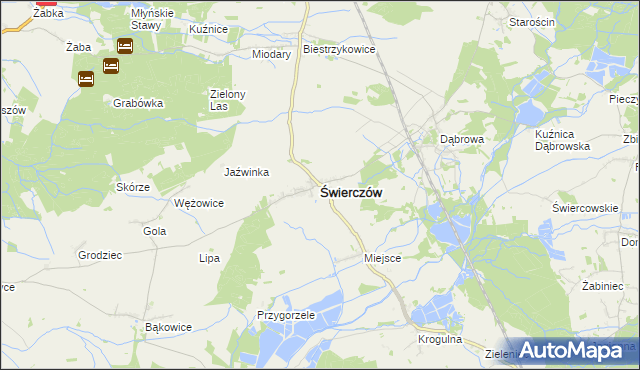 mapa Świerczów powiat namysłowski, Świerczów powiat namysłowski na mapie Targeo