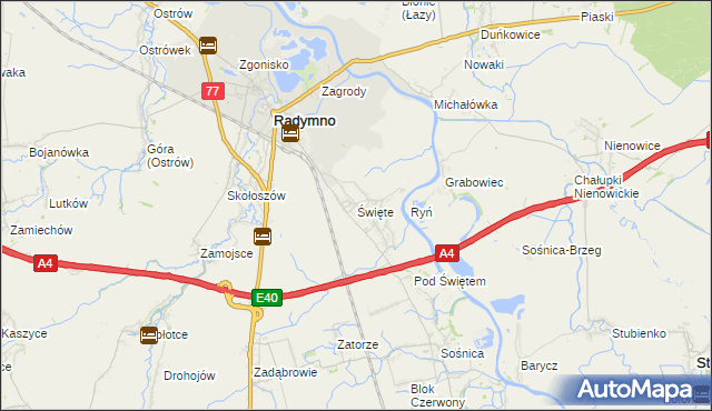 mapa Święte gmina Radymno, Święte gmina Radymno na mapie Targeo