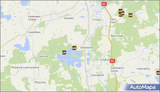 mapa Swobodna, Swobodna na mapie Targeo