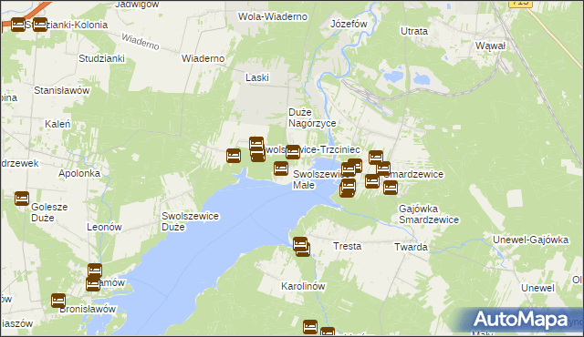 mapa Swolszewice Małe, Swolszewice Małe na mapie Targeo