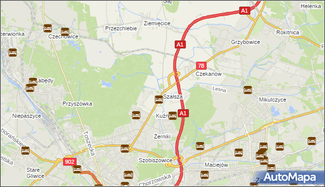 mapa Szałsza, Szałsza na mapie Targeo