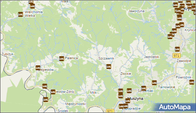 mapa Szczawnik, Szczawnik na mapie Targeo